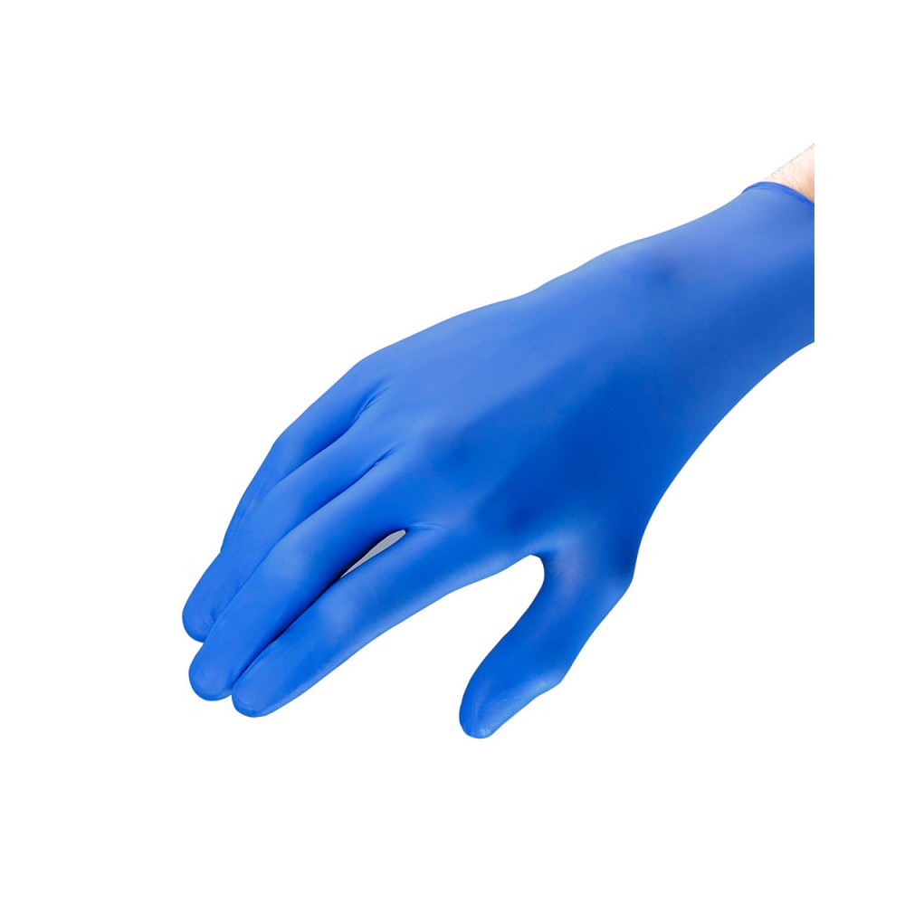 Gants nitrile non poudrés cobalt bleus